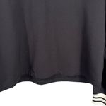 Magaschoni  Black Varsity V-Neck Sweatshirt Modal Blend Size M Athletic Preppy Photo 2