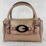 G by Guess Vintage Y2K Guess Logo Crocodile Embossed Handbag Purse Small Pale Gold 8x5x3 Photo 0
