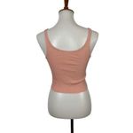 Calé Ribbed Knit Crop Tank Top Blush Pink Minimalist Aesthetic M Made In Canada Size M Photo 3