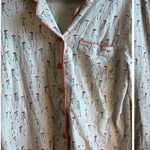 Munki Munki  Pajama Set Long Sleeve Top and Cropped Pants Bottoms Size Large Photo 0