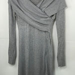 Athleta Sochi Cowl neck Wrap Dress lightweight Sweater long sleeves size XS Gray Photo 0