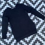 Athleta Black Waffle Knit Wool Crew Neck Long Sleeve Pullover Sweater Size XS Photo 2