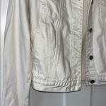 A New Day White Stand Up Frayed Collar denim Jacket Size medium Photo 2