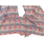 Princess Polly  Top Womens Size 6 Pink Halter‎ Adjustable Tie Plaid Pattern Photo 1