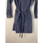 Talbots  Petites Denim Jean Shirt Dress Belted Long Sleeve Blue Size 2P Photo 2