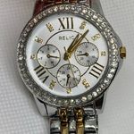 Relic  women silver gold tone crystals wrist watch day date hours 36mm running Photo 1
