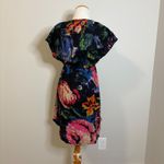 Anthropologie  Astrid Needlepoint Floral Print V-Neck Mini Dress Petite‎ XXSP Photo 2