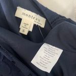 Monteau NWOT Navy Blue Floral Fit and Flare A-Line Mini Dress Party Cocktail New Photo 2