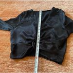 ZARA Women's Long Sleeve Black Satin Twist Front Top Size S Photo 8