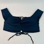 Blue Life  Black Textured Lace Up Crop Top /Swim Top size Medium Photo 8