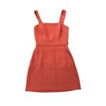 Wilfred Aritzia  Ecoulement Tie Cut Out Peep Back Mini Dress Orange Womens Size 2 Photo 2