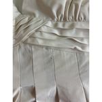 BCBGMAXAZRIA Dress Womens 4 Corozo Applique Taffeta Mini Ivory V-Neck Sleeveless Photo 5