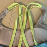 Lululemon Energy Bra Size 4 Blue/Yellow Print Photo 6