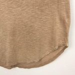 LA Made New Short Sleeve Scoop Neck Niki Tee Slub Knit Dune Tan Photo 5