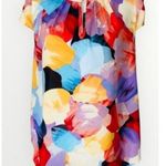 Milano Colorful Watercolor Short Sleeve Casual Vibrant Lightweight Top S Yellow Photo 0