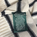 Ralph Lauren  Cream & Navy Striped Button Sweater PL NWT $89.50 Retail Photo 6