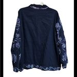 Maggie Barnes  Petite Jacket Blazer Navy Blue Size 2X Lagenlook Artsy Vintage 90 Photo 6