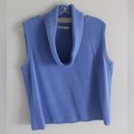 St. John Sport Knit Blue Tank Top with Scarf/Collar Size L Photo 0