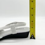 Laura Scott Womens 8 Ola Sandal Open Toe Light Gray Silver Wedge Summer Wedding Photo 8