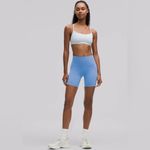 Lululemon x Peloton Wunder Train HR Short 6” Pool Party Size 6 Blue Photo 4