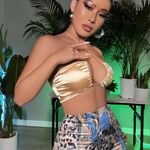 SheIn Gold Crop Top Photo 2