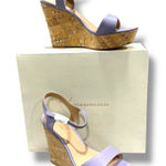 Anthropologie NWT Women’s Lavender Cork Platform Wedge Strappy Sandals Size 10 Photo 0