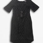 Lip service VTG Size 18  Y2K Industrial Pinstripe Buckle Mini Dress Photo 0
