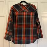 J.Crew plaid tartan cotton button detail blouse size 0 Red Photo 8
