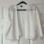 Talbots Stunning White Eyelet Short Jacket Photo 0