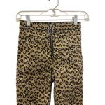 Topshop Moto Joni Crop Pants Size 25 Leopard Print Stretch Denim Photo 1