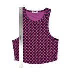 ZARA Black Red Purple Triangle Dot Heavy Knit Sleeveless Crop Tank Size Medium Photo 2