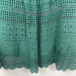 Grace Elements  Womens Crochet Sweater Knit XXL Kelly Green V-Neck Granny Cottage Photo 4