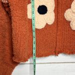 POL  Knit Sweater Small Orange Floral Daisy Cozy Turtleneck Pullover Photo 4