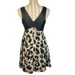 BCBGeneration  Leopard Sleeveless Plunging Neckline Dress Women Sz 0 Photo 2