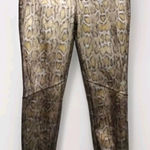 Free People  Rio Gold Python Snakeskin Pull-On Leggings Size S Photo 0