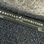 Peruvian Connection Grey Scoop Neck Sweater Dress Women’s Size Medium Large M L Photo 4