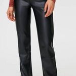 Aritzia Wilfred Melina High Rise Faux Leather Straight Pants Black Size 0 Photo 0