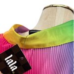 Dressed in Lala So Far So Good Oversized Plissé Dress in Prismatic Rainbow XL Photo 13