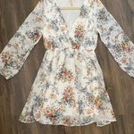 Peach Royal Floral Cocktail Dress Photo 1