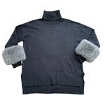 Saks 5th Avenue Saks Fifth Avenue dark gray turtleneck knit sweater size S Photo 8