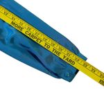 Vintage Feather Print Blouse with Belt Long Sleeve Button Up Top Medium Blue Photo 8