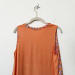 PaperMoon [] Orange Floral Print Sleeveless Chiffon Blouse Work Top Size Medium M Photo 4