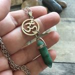 Ohm green aventurine pendant necklace Green Photo 1