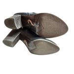 UGG Neoma Black Leather Knee High Heeled Boots Braided Strap Women’s Size 9.5 Photo 6