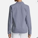 Rag and Bone  Navy and White Gingham Shirt Photo 5