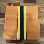 J. McLaughlin ‎ Sienna Clutch Leather NWOT Natural Brown Hand Bag Folded Event Photo 5