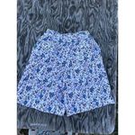 Vintage Prestwyck Womens Shorts Small White Blue Floral‎ Cotton Cottage Spring Photo 6
