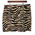 Talbots  Petite Mini Skirt Zebra Print Cotton Blend Casual‎ Size 16P Photo 6