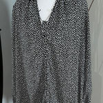 Nine West Black and White Polka Dot Blouse Photo 0