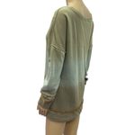Venus  French Terry Boat Neck Distressed Ombre Studded Sweatshirt Womens Medium Photo 4